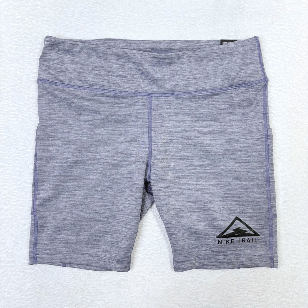 Nike Trail‎ Epic Luxe Running Shorts NEW Womens Large Gray Lilac Heather Dri-FIT